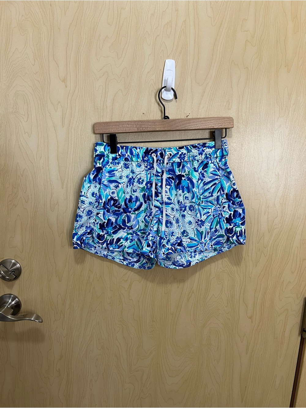 Lilly Pulitzer Luxletic Run Around Shorts in Iris Blue High Maintenance